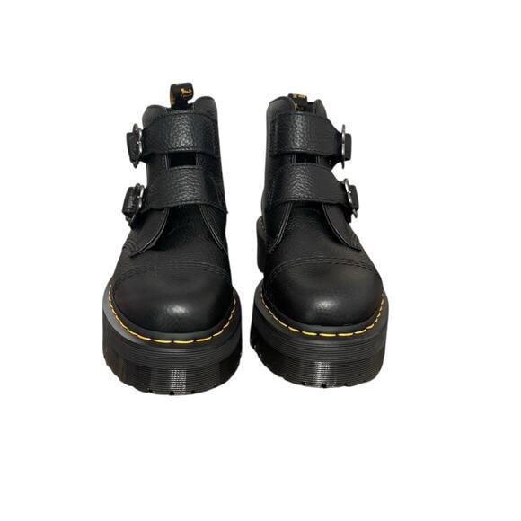 New! Dr. Martens Devon Buckle Flower Leather Platform Boots - US 10 - Picture 9 of 15